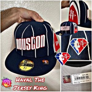 Men's Houston Rockets New Era Navy 2021/22 City Edition Official 59FIFTY Hat